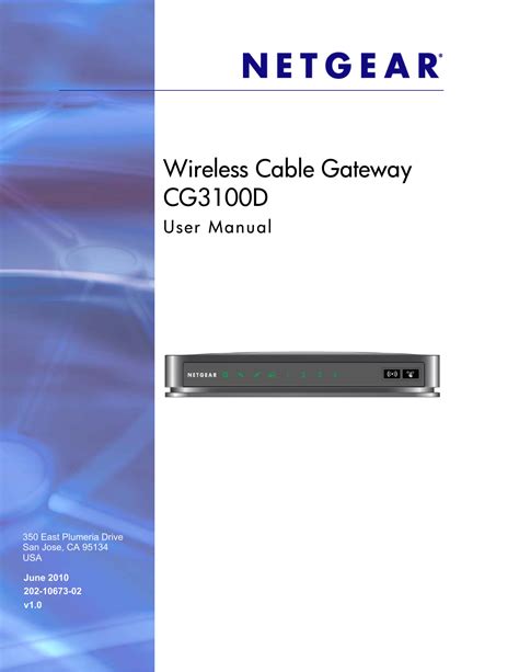 how to setup netgear wireless cable gateway cg3000d pdf manual